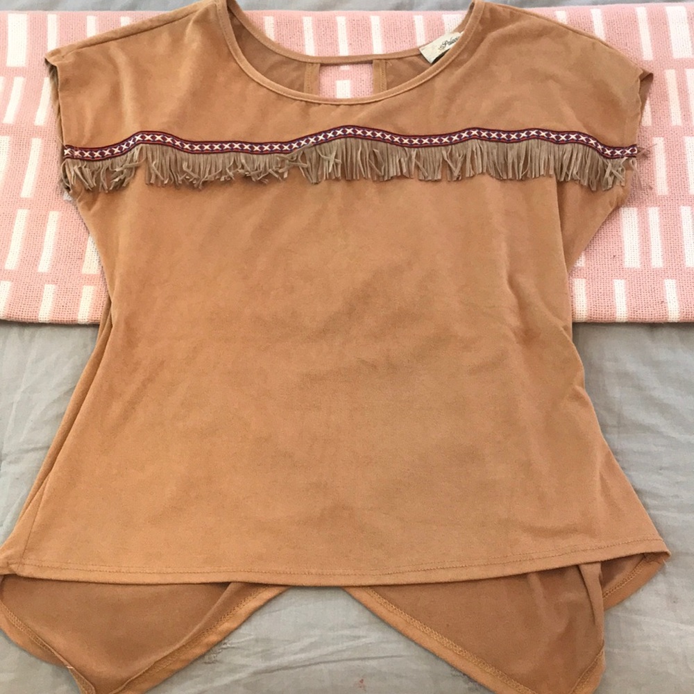 Suede tan blouse